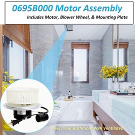 0695B000 Motor Assembly Compatible with Nutone QT80 Series Fans, Fit for QT80, QT80B, QT80N, QT80NB Bathroom Fan Motor Replacement
