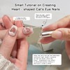 SILPECWEE Strong Cylinder Cat Eye Magnet for Nails, Y-shape Guide