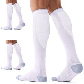 3 Pairs Compression Socks for Women and Men -15-20mmHg Best Support for Athletic Running Cycling