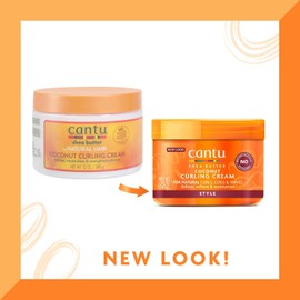Cantu Coconut Curling Cream, 12 Ounce + Shea Butter for Natural Hair Moisturizing Curl Activator Cream, 12 Ounce