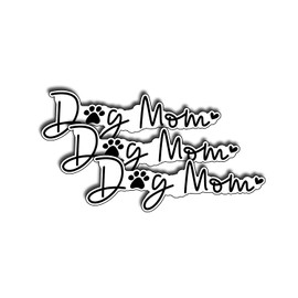 (3Pcs) Dog Mom Funny Sticker, Pretty Mom Mama Decal, Celebrate Your Mom Gigi Love, Gifts for Grandma Mum Decoration Books Laptops Phones Waterproof Vinyl Water Bottle Gifts 3"x1" Inch