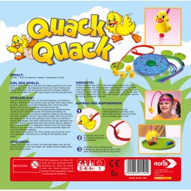 Noris 606011594 - Quack Quack, das witzige Geschicklichkeitsspiel für Kleine und Große Entenliebhaber, für 4 Spieler ab 4 Jahren
