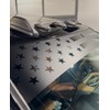Matte Black Die-Cut Vinyl American Flag Banner Visor 12"x64" Car