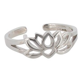 Touch Jewellery 925 Sterling Silver Lotus Toe Ring