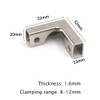 Mnixy 5Y4B Retaining Clamp, Acrylic, Silver