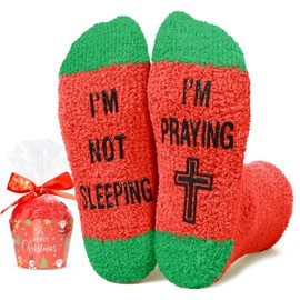 HAPPYPOP Christian Gifts Ideas Socks - Christian Easter Gifts Jesus Gifts, Serenity Prayer Gifts Faith, Christmas Socks for Women Men Teens