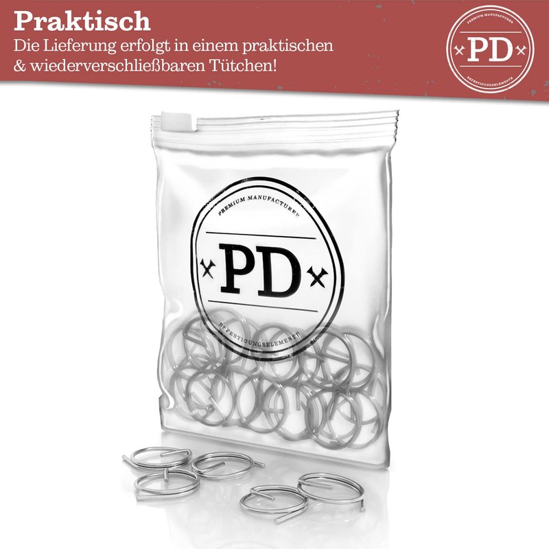 PD® Ring Cotter Pins 2 x 23 mm Rustproof Circlips
