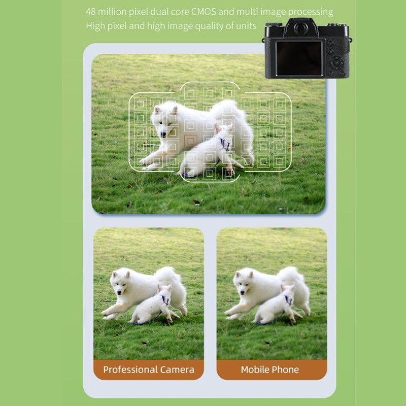 4K Digital Camera 16x Digital Zoom 48MP Vlogging Camera with