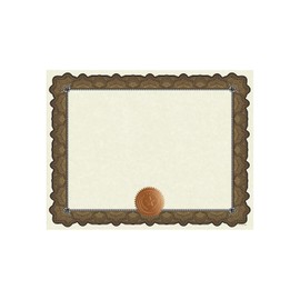 Great Papers! Cambridge Gold Border Certificates with Embossed Copper Foil Seal, 8.5" x 11", 10 count (2020004)