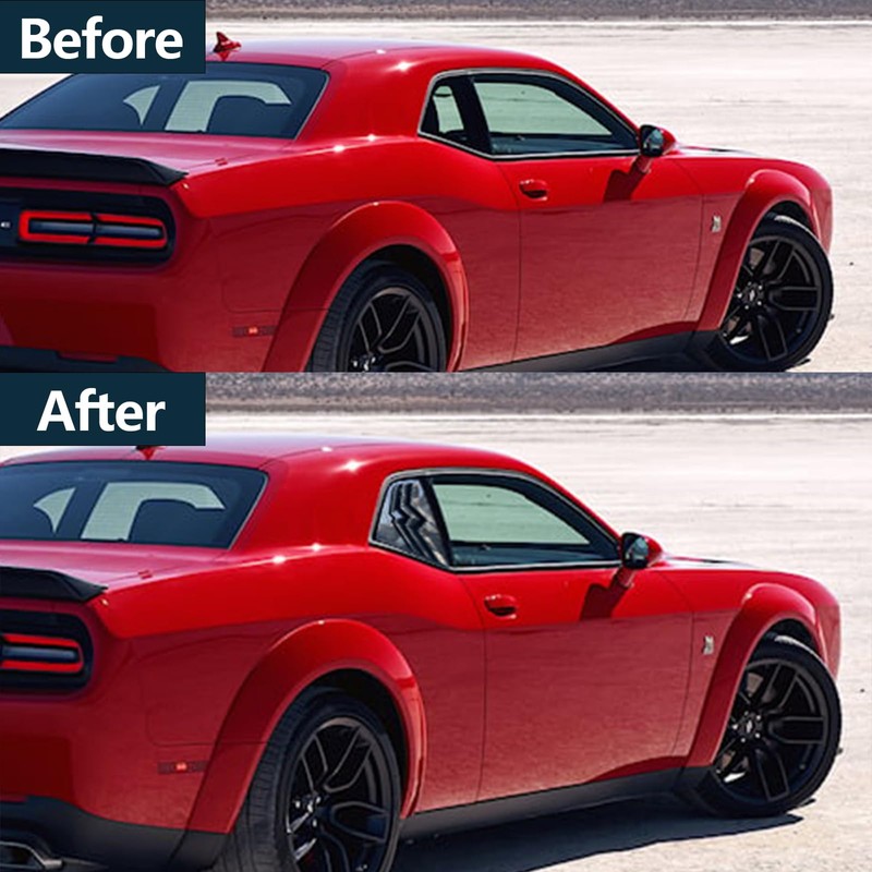 WildWell Side Window Louvers for Dodge Challenger 2008-2024 GT RT