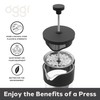 Oggi Borosilicate Glass French Press Coffee Maker (34oz)- 8 Cup