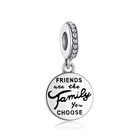 Alstade Family Love 925 Sterling Silver 5A Cubic Zirconia Charm Pendant for Bracelet, Charm Bead Pendant for European Bracelets, Necklaces, Jewellery Gift for Women, Sterling Silver, Cubic Zirconia