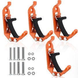 Shovel Holder,Osuter 4 Pieces Shovel Holder for Roof Rack,Offroad Accessories,Rubber Locking Bearing,Wall Mounting bBrackets,Shovel Holder with Rubber Tension Lock(Orange)