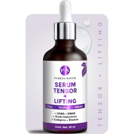 PUREZA NATUR Suero facial Efecto Tensor Lifting con Gaba Y DMAE  Acido hialurónico, colágeno y elastina  Serum hidratante que aporta elasticidad 50ml 