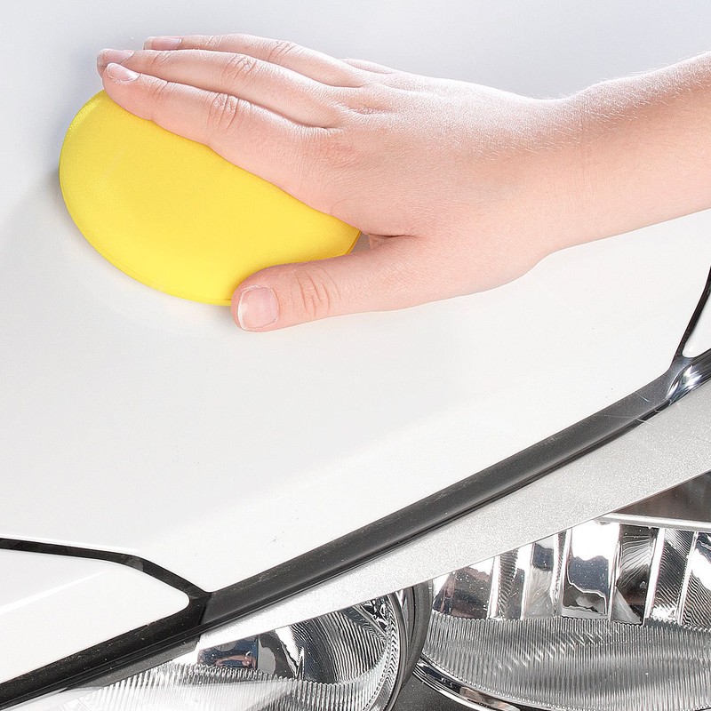 Lescars Auto Wasch-Schwamm: 6er-Set Auto-Polierschwamm (Auto Putzset, Autoschwamm, Kratzer Entferner)