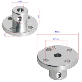 Ohamtes 4Pcs Inner Shaft 4mm Rigid Flange Coupling Length 13mm, Used for 3D Printer, DIY Encoder, Motor Connector Motor Guide Shaft Coupler, Model Shaft, Motor Guide, CNC Machine Tools