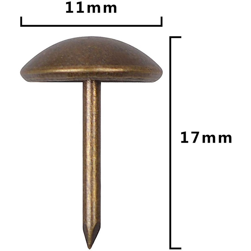 YOUOWO 120 Pcs Iron Pins Bronze Tone Board Drum Tacks