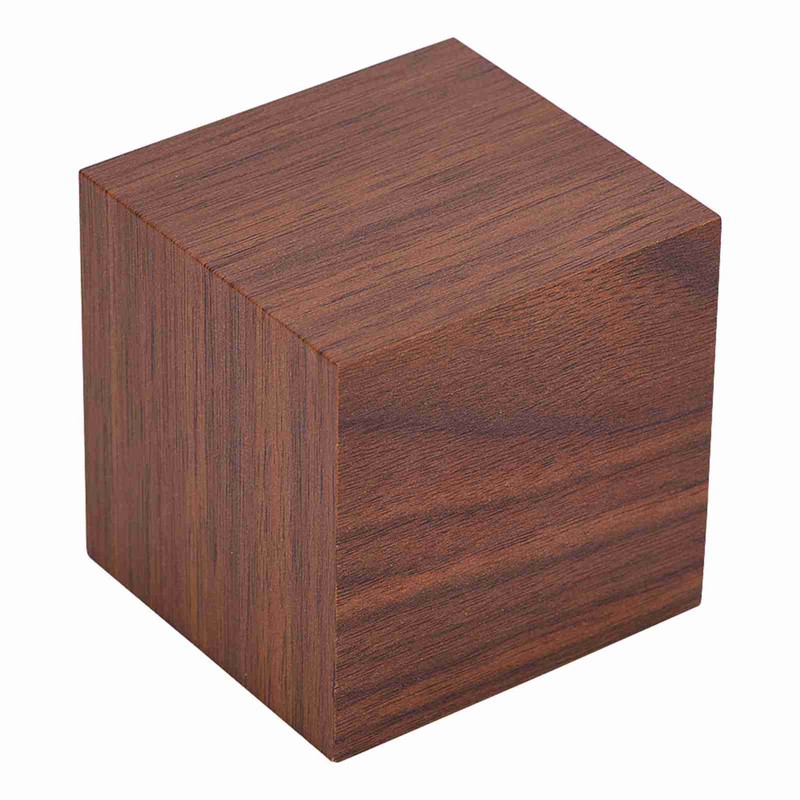 6x6x6cm Wooden Electronic Digital Alarm Desk Clock Temperature LED Display