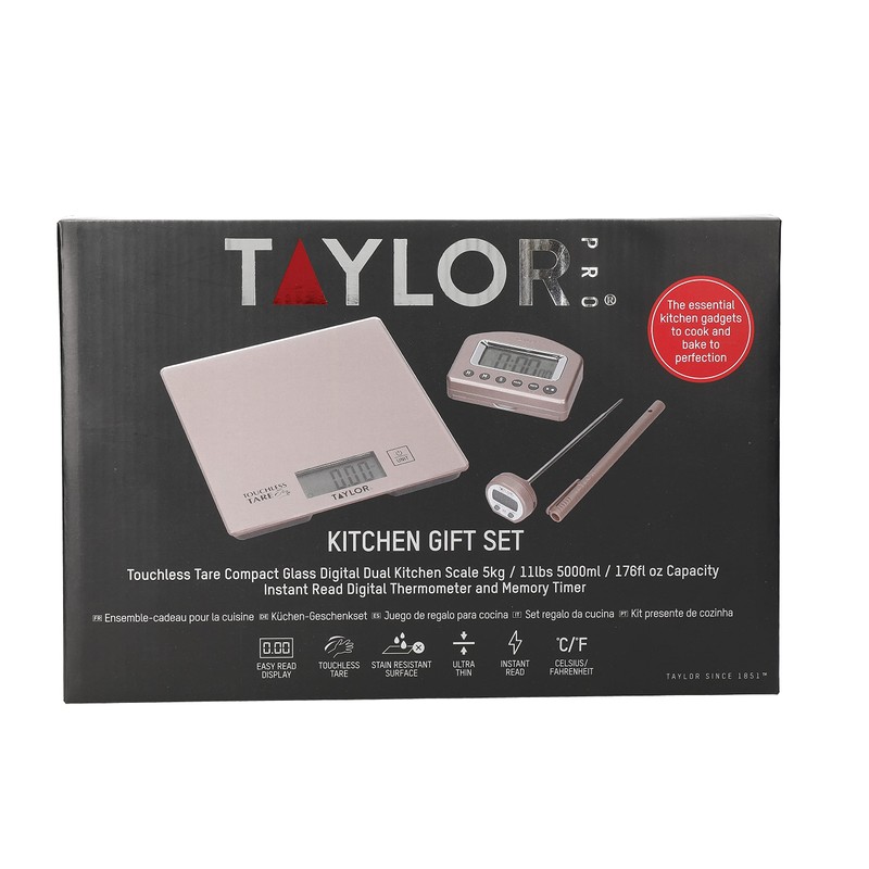 Taylor Pro 3-Piece Kitchen Measuring Set with Hygienic Digital Scales,