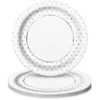 Foil Dots Round Dinner Paper Plates - 9", Silver, 8