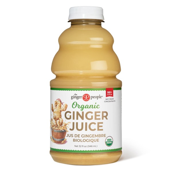 Organic Ginger Juice, 99% Pure Ginger Juice by The Ginger People – Drug Free Digestive Health, Original Flavor, Premium Quality Organic Ginger Juice, 32 Oz