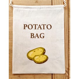 30x40CM Cotton Potato Bag for Storing, Potato Sack for storage, Potato Storage Bag, Sack of Potatoes (1)