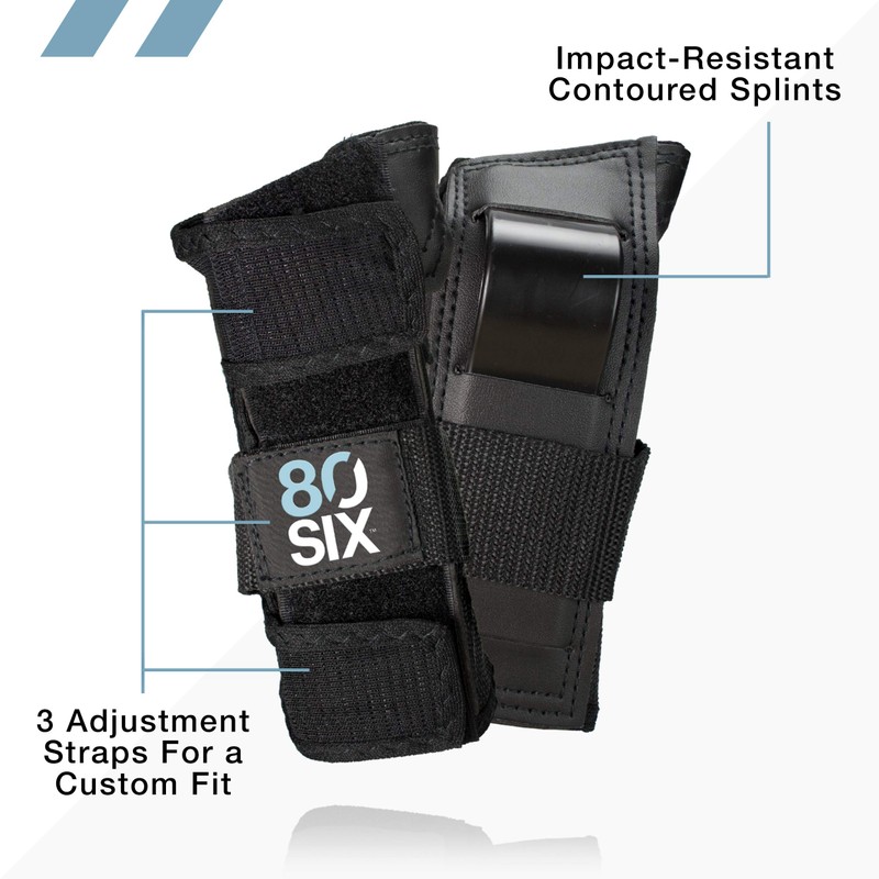 80Six Pad Set with Wristguards, Elbow Pads, and Knee Pads