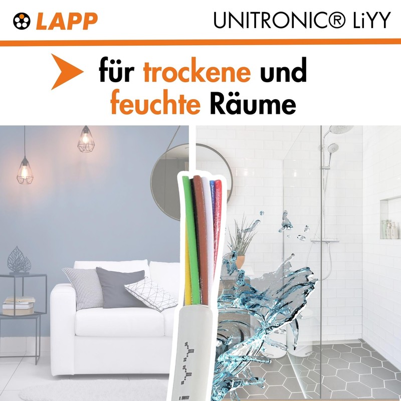 10 m Lapp 1030202 LiYY PVC Control Cable 4 x