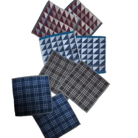 yuaseiharu Jacquard Mini Towel, Hand Towel, Handkerchief, Towel Cotton, Washing, Sports, Face Washing, Handwash, Outing, Portable (Men's 8 Pieces, 9.1 x 9.1 inches (23 x 23 cm)