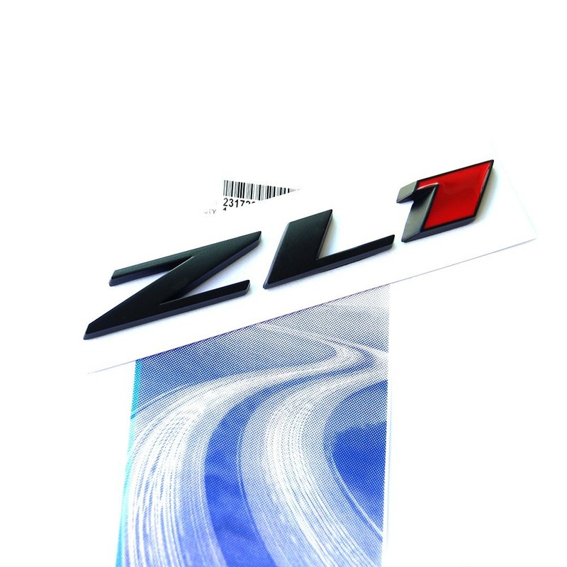 1pc OEM Black ZL1 Emblem Badge Letter Rear Side Zl1
