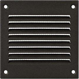 10x10cm Charcoal Air Vent Grille Steel Return Grille Ceiling Side Wall HVAC with Safety Grille (100x100mm, Anthracite)