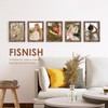 6x8 Picture Frame 5 Pack, Classic Brown Photo Frame for