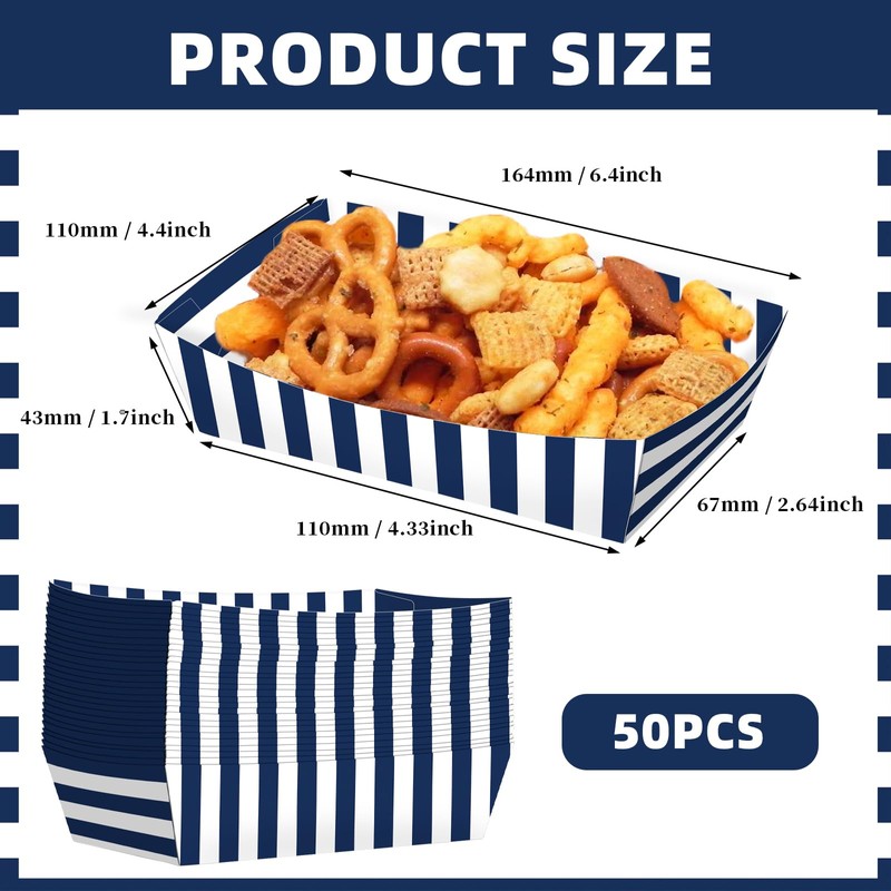 KERINGO No Folding Required 50 Pack 2 Lb Nautical Party