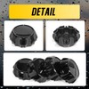 DewFlew 2Pcs 177.8mm Glossy Black Wheel Center Caps for Silverado