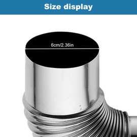 Eagles Stove Pipe Elbow, (2Pack,45 Degree) Furnace Elbow,Chimney Stainless Steel Flue for Outdoor Camping Wood Stove Accessories Pipe (Dia 2.36in/6cm)