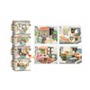 kvlidvo Cat Town DIY Miniature House Kit,Cat Living Room Toy