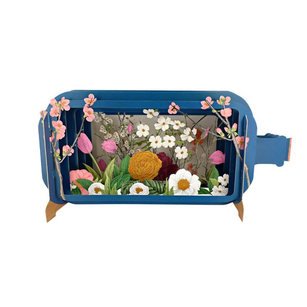 Message in A Bottle Wildflowers Pop Up Any Occasion Greeting