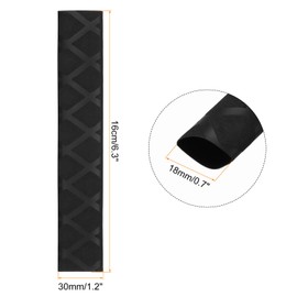 sourcing map 4pcs 18mm Dia Drumstick Tape Drumstick Grips Heat Shrink Wrap Anti Slip for Drum Percussion Drumming, Black