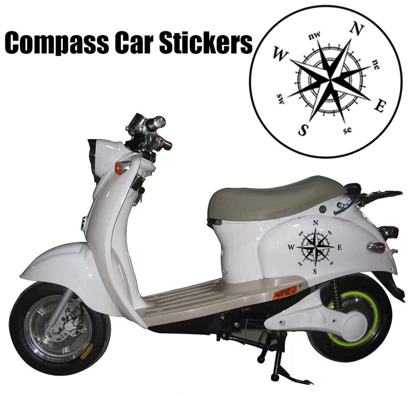 2 Pcs Compass Car Stickers Waterproof Vinyl Decals for All