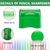 Andibro 24Pcs Pencil Sharpener With Container, 4Colours Manual Pencil Sharpeners
