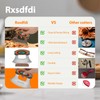 Pizza Cutter Rocker Knife, Sharp Ulu Knife with Wooden handle,