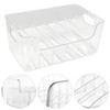 Seasoning Bag Storage Box with 7 Removable Dividers,Countertop Spice Shelf/Seasoning