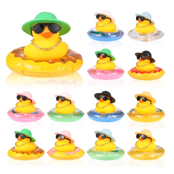 Halinuia Pack of 12 Duck Yellow Rubber Duck, Squeaky Duck