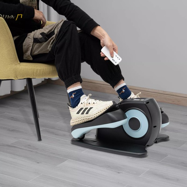 Compact Electric Elliptical Trainer with Remote Control & LCD Display