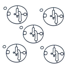 NuoZun 5Set Carburetor Float Bowl Gasket O-Ring for Briggs & Stratton Nikki Carb 3500 Engine Carburetor Replacement 698781 796184 799727