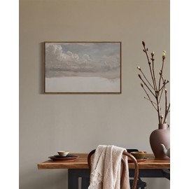 InSimSea Framed Canvas Wall Art Vintage Decor, Home Decor Classical Oil Painting Cloud Study Large Decorations for Living Room, Wall Art for Bedroom Bathroom Gallery, 20"x30"