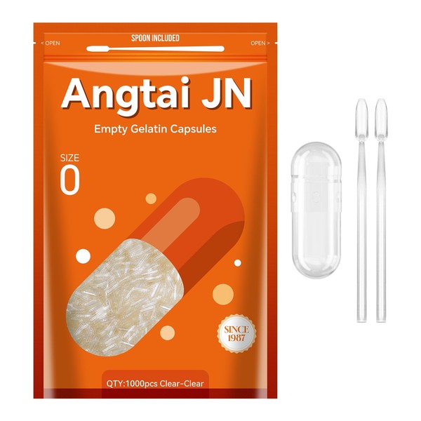 Angtai JN Angtai JN Empty Capsules Size 0 - Clear