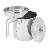 Grease Container 304 Stainless Steel Dustproof Large Capacity Fine Strainer