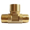2PCS Brass Tee Pipe Fitting 1/2" NPT Male x 1/2"