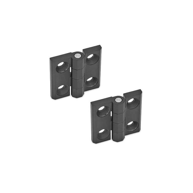 Ganter Standard Elements Hinges (Pair), Black/Matt, Structure Green 237/ZD/40/40 –